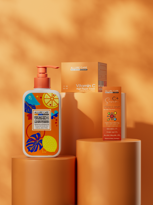 Vitamin C Skincare Bundle – Moisturiser, Night Repair Cream & Vitamin C Serum